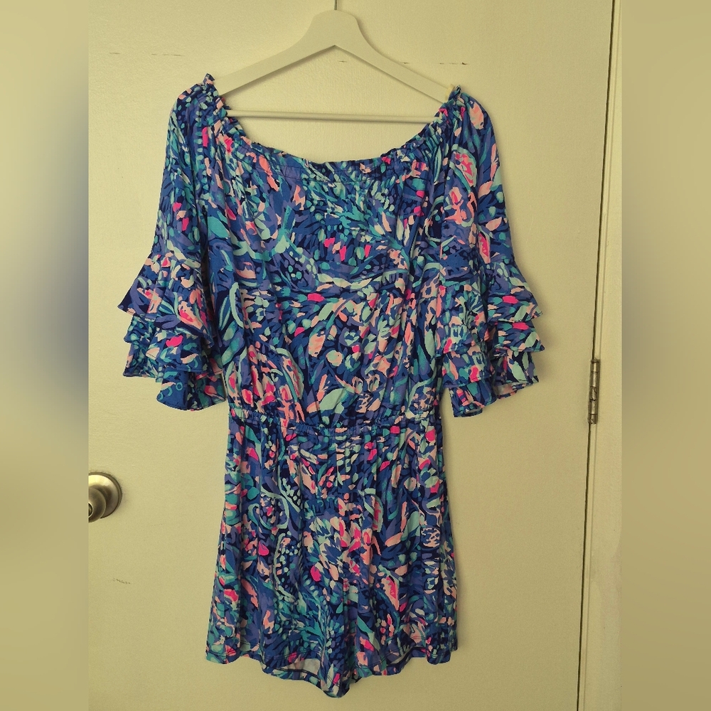 Lilly Pulitzer Of The Shoulder Romper